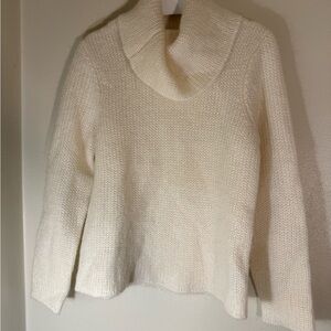 Ralph Lauren Cream Cowl Neck Sweater mohair blend size Large